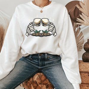 Skeleton Best Friend Coffee Sweatshirt